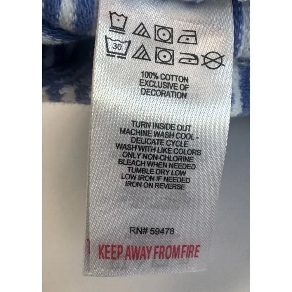 Tommy Bahama Girls Blue White Stripe Lounge Shorts Size L 10/12